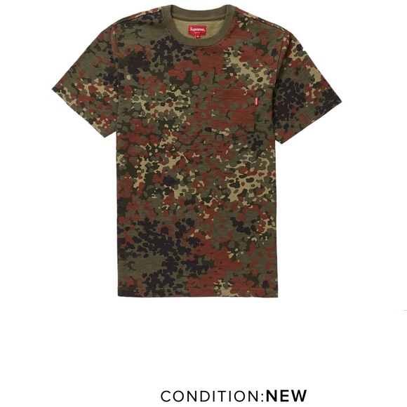 Supreme Other - Supreme ss19 Pocket Tee - German Olive Camo